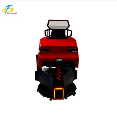 3-স্ক্রিন লাল রেসিং কার আর্কেড মেশিন – 360° ঘূর্ণন, ফোর্স ফিডব্যাক, 3D অডিও, উচ্চ রিফ্রেশ রেট, FEC এবং আর্কেডের জন্য ইমারসিভ VR ড্রাইভিং সিমুলেটর